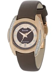 Bulova Womens 98R140 Precisionist Diamond Mother-Of-Pearl Dial Watch