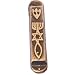 Brass Messianic Seal Mezuzah case with Messianc Seal - Heavy and Large 10cm or 4 inches ( Carved Design - Small for 3" Klaf )
