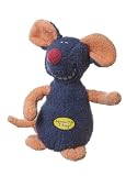 Multipet Deedle Dude 8-Inch Singing Mouse Plush Dog Toy, Blue