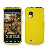 Yellow Rubberized Snap-On Hard Skin Case Cover for Samsung Fascinate i500 V ....
