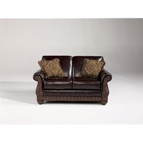 Brentwood Mahogany Loveseat by Ashley Furniture