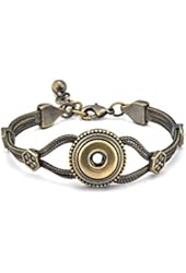 Ginger Snaps Petite One-Snap Antique Brass Heritage Bracelet GP90-02 Jewelry