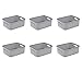 Sterilite 12726A06 Short Weave Basket, Cement, 6-Pack