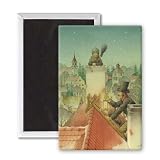 Chimney-sweep Christmas 02, 2001 (w/c on.. - 3x2 inch Fridge Magnet - large magnetic button - Magnet
