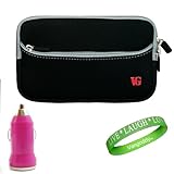 Archos 70 Internet Tablet Black Carrying Case + Hot Pink USB Charger + Vang ....