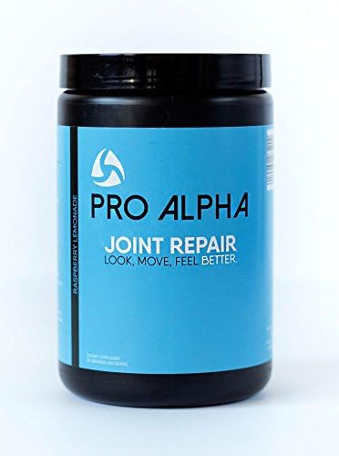Pro Alpha Joint Repair, Hydrolyzed Collagen from grass fed cows, anti inflammatory, great raspberry lemonade taste. No artificial colors, sweeteners, or flavors!