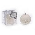Kate Aspen Rose Ball Candle In Gift Box With Matching Bow And Tag,