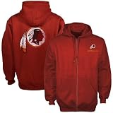 Washington Redskins Burgundy Touchback Full Zip Hoody Sweatshirt