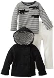 Calvin Klein Girls 2-6X Quilted Jacket With Tee And Pant