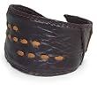 Leather bracelet, 'Golden Path'