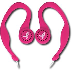 Koss "Susan G. Komen for the Cure" SportClip Earphones with Wind Up Storage Case (Pink)