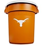 Rubbermaid Commercial Team Brute 32-Gallon Trash Can and Lid, University of Texas