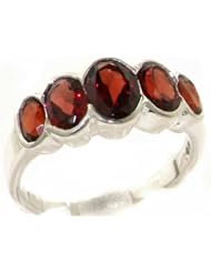 High Quality Solid 925 Sterling Silver Natural Garnet Right Hand Ring - Finger Sizes 4 to 12 Available