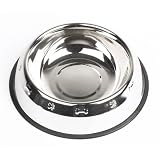 STAINLESS STEEL EMBOSSED DOG BOWL 15cm