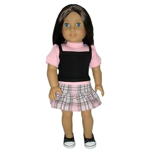 Turquoise Keyhole Top and Distressed Denim Jeans. Fits 18 Dolls Like American Girl Doll. by Silly Monkey