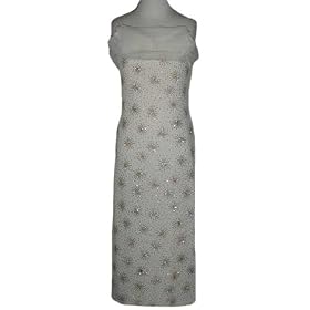CLEARANCE New Ivory and Gold Glittered Starburst Evening Gown for Girls