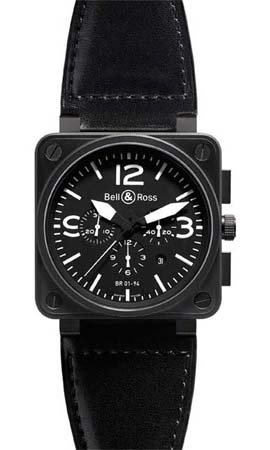 Bell & Ross Men's Watches Instrument BR 01-94 BR0194CAR-BLK-SL