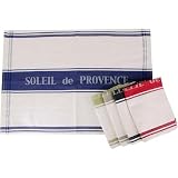 Soleil de Provence Jacquard and Waffle Weave French Kitchen Dish or Tea towel