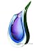 Heavy Art Glass Fused Hand Blown Sculpture Vase