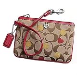 Coach Poppy Op Art Signature Hearts Wristlet Case Bag for Ipod Khaki and Red – Coach 44870KR Reviews