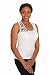 Veria Work Out Tank Shoulder Henna Print - White