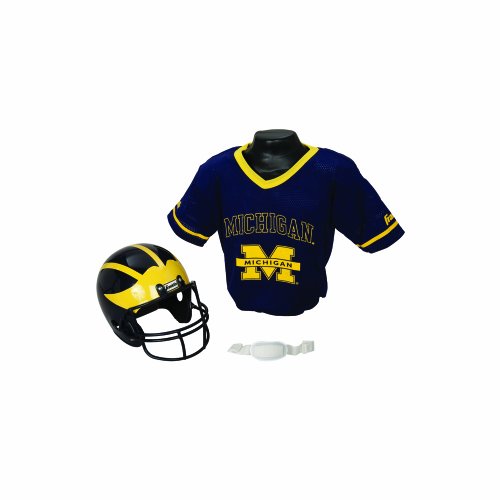Franklin Sports NCAA Michigan Wolverines Helmet and Jersey Set