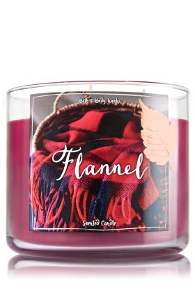 Bath & Body Works FLANNEL 3 wick scented CANDLE fall 2016 ...