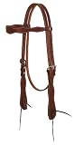 3/4 Rich Brown Scalloped Browband - Horse