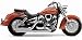 Cobra Speedster Slashdown Exhaust Chrome 2002-up Honda VTX1300R/S