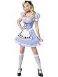 Alice Wonder Movie Costume Blue Mini Dress Fairytale Costume Storybook