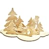 Holz Bastelset 3-D - Schneemann - natur Laubs�gearbeit Weihnachten B�ume