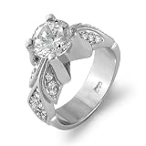 Round Solitaire Engagement Cz Ring Sterling Silver 925 Sz8