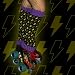 Womens Punk Rock Lightning Bolts Legwarmers