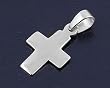 Silver Plain Cross Pendant Size: 18mm