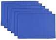 DII 100% Cotton, Ribbed 13x 19" Everyday Basic Placemat Set of 6, Blueberry