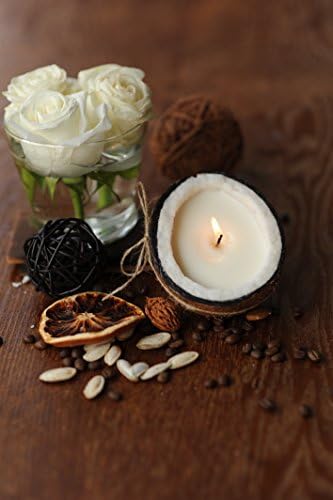 Natural and Organic Coconut Soy Wax Candles - Scented using Coconut Oil Extracts - Best Choice for a Healthy Family - No Toxins or Harmful Chemicals - No Soot - Long Lasting