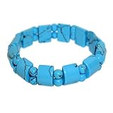 12 MM Turquoise Gemstone 6 to 7 Adjustable Stretchable Charm Bracelet