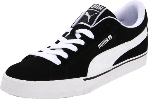 Puma Puma Se Vulc Lace-Up Fashion Sneaker,Black/White,8.5 US/10 D US