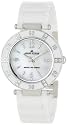 AK Anne Klein Women's 109417WTWT Swarovski Crystal Accented Silver-Tone White Ceramic Watch