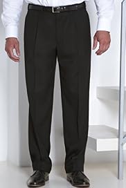 Washable Wool Blend Active Waistband Supercrease® Single Pleat Trousers