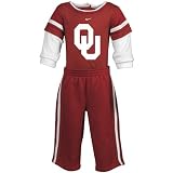 Nike Oklahoma Sooners Infant Crimson Red Creeper & Fleece Sweatpants 2-piece Gift Set