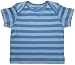 Funkoos Organic Baby Clothes Blue Stripes Baby Boy Short Sleeve T-Shirts, 6-9 months for infants/newborn :6 - 9 mon