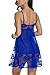 Avidlove Babydoll Lingerie for Women Sexy Nightgowns Lace Chemise Lingerie Nighty Blue Large
