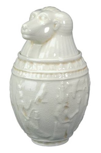 Egyptian Hapi Ceramic Canopic Jar - Collectible Egypt Container Figure