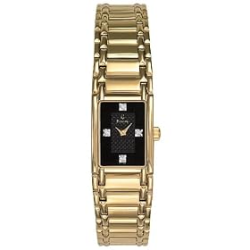 Bulova Watche Bulova Ladies Diamonds Curved Crystal Wiith Diamond Hour Markers Women's Watch