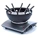Andrew James Large 1.2 Litre Cast Iron Electric Fondue - Suitable for all types of fondue - 1000 watts