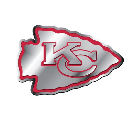 Kansas City Chiefs NFL Football Team Red & Chrome Plated Premium Metal Car Truck Motorcycle Emblem