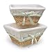 Honey Square Nursery Basket with White Waffle Liner [Set of 2]