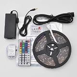 Waterproof 150 Color Changing SMD5050 LED Lighting Strip Kit RGB 16.4ft, 2038kit