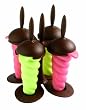 Orka Ice Pop Molds, Brown Base